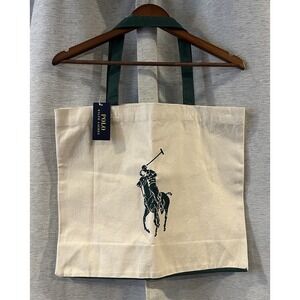 Ralph Lauren Canvas Tote Bag Large Capacity Limited Edition Iconic Design NWT